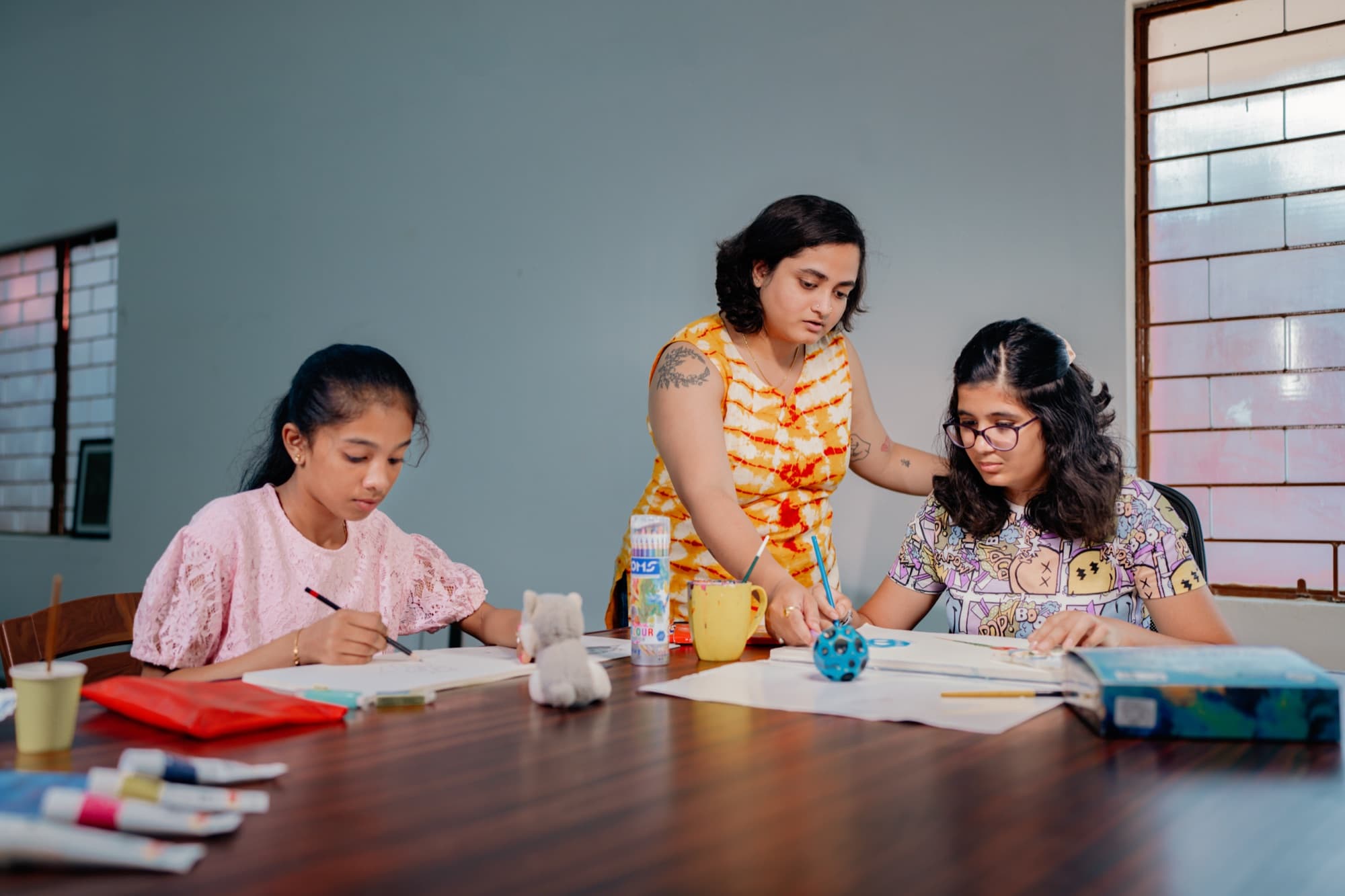Art class in session at Anura Academy