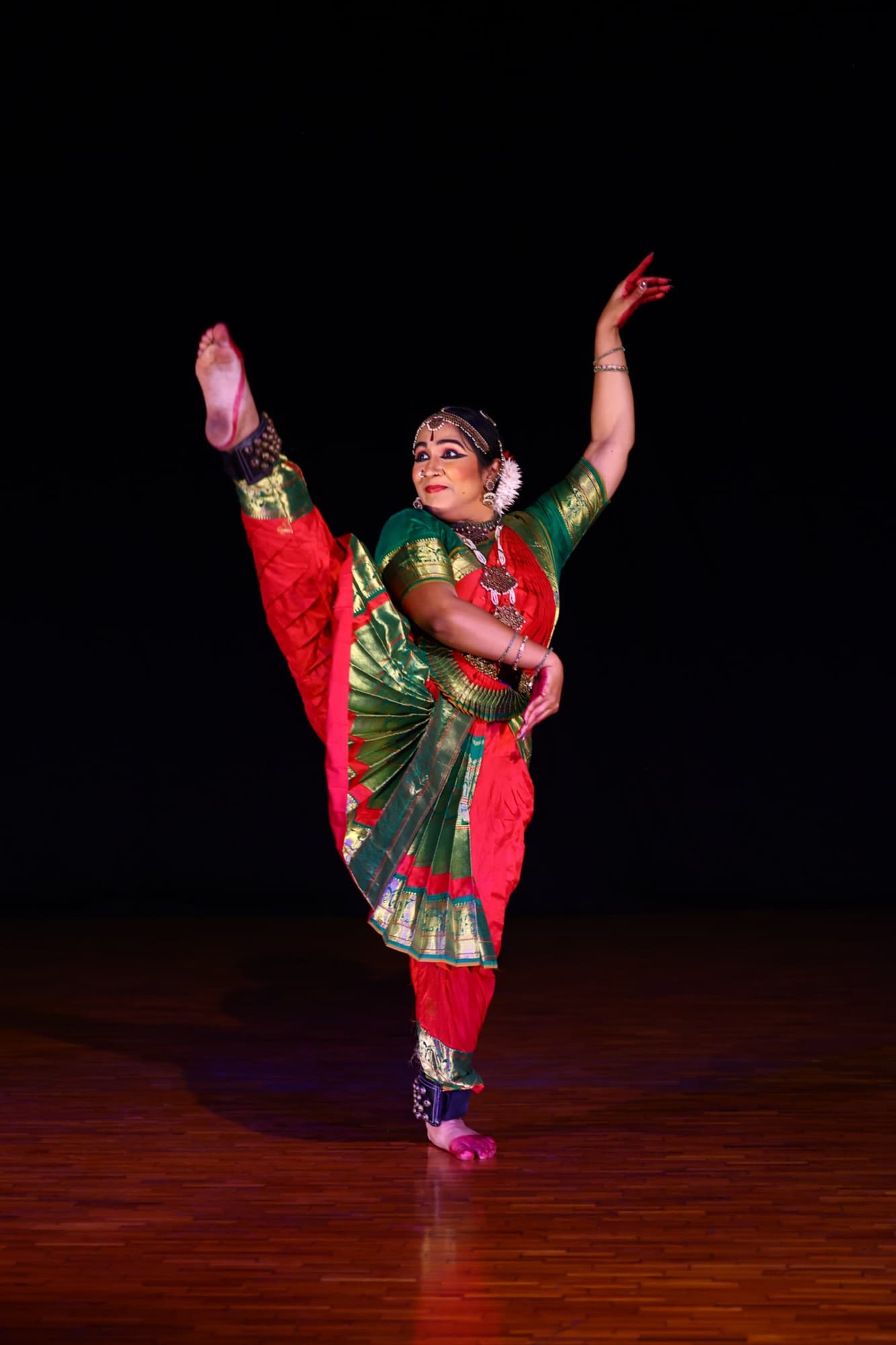 Sowmya Vishal in a dramatic silhouette performance